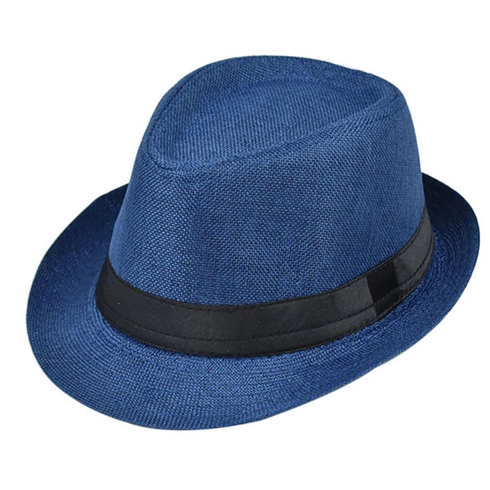 2891 Fedora Hats Short Brim Unisex Summer Beach Style 1920s Party